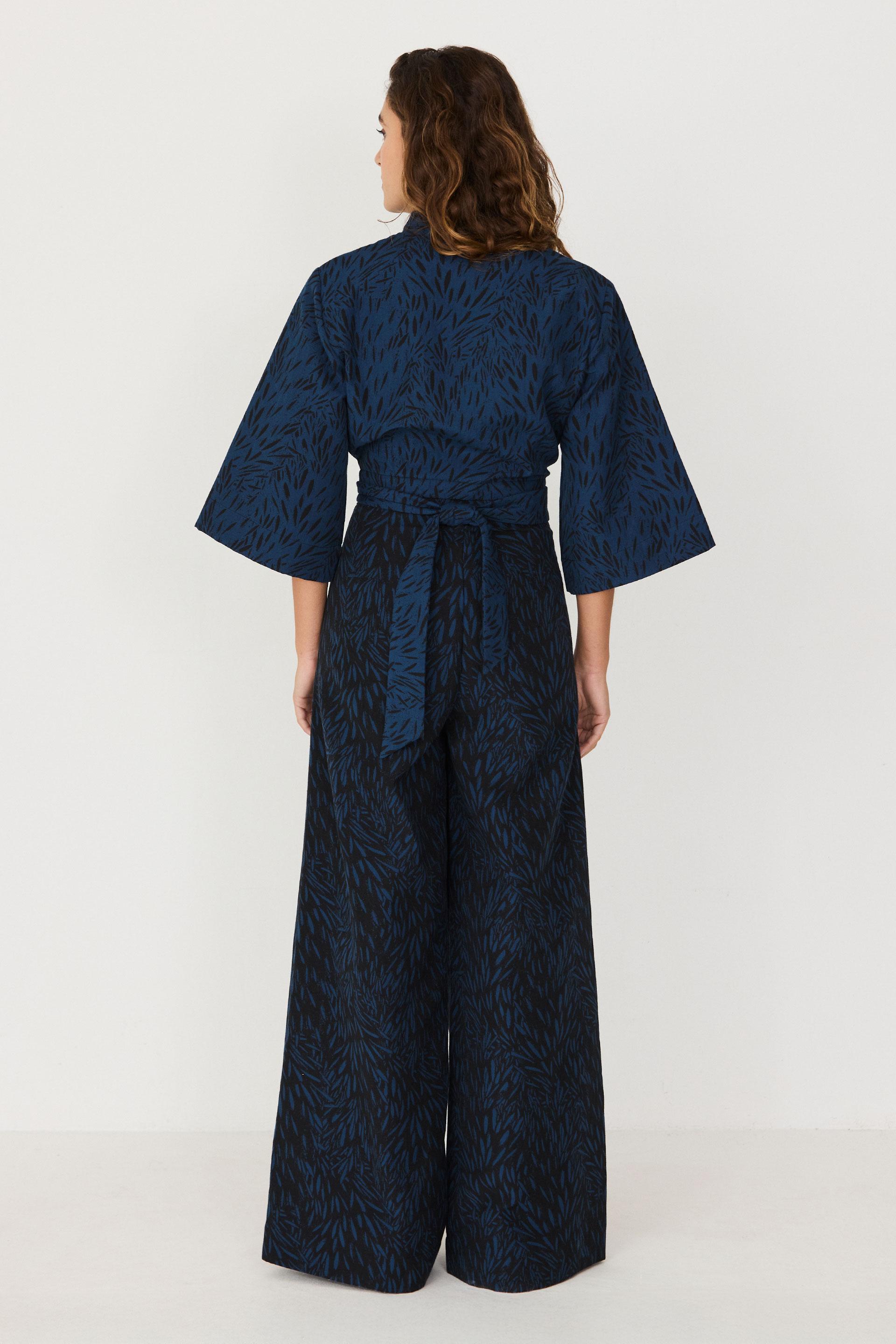 SKFK Kattalin Jumpsuit 2-in-1 Damen Bio Baumwolle Overall blau